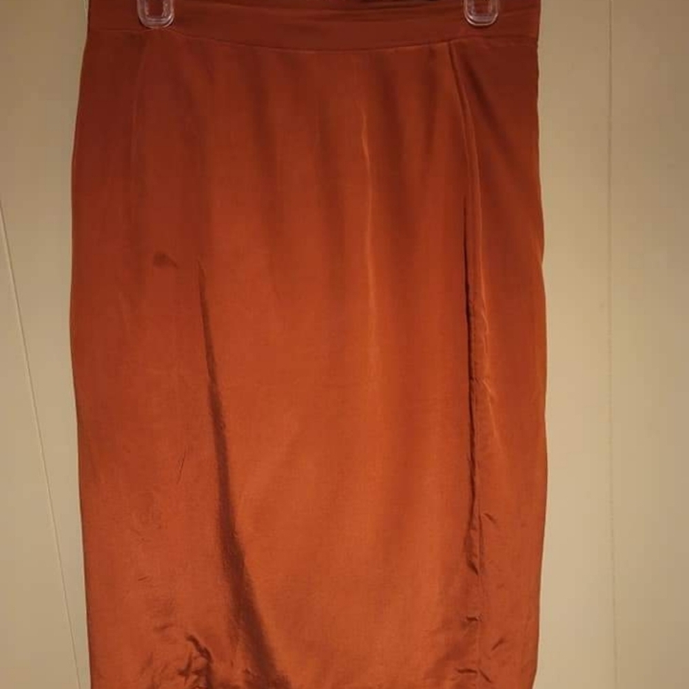 Tahati Wrap Around Silk, 100% Silk, Size 14, Rust - Picture 3 of 5